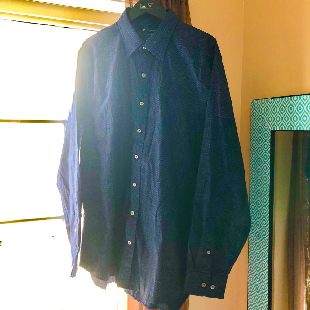 GAP men’s L/S slim fit navy blue dress shirt XL